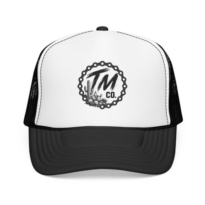 Throttle Mama Co. Desert Chain Trucker Hat | Black & White Moto Snapback