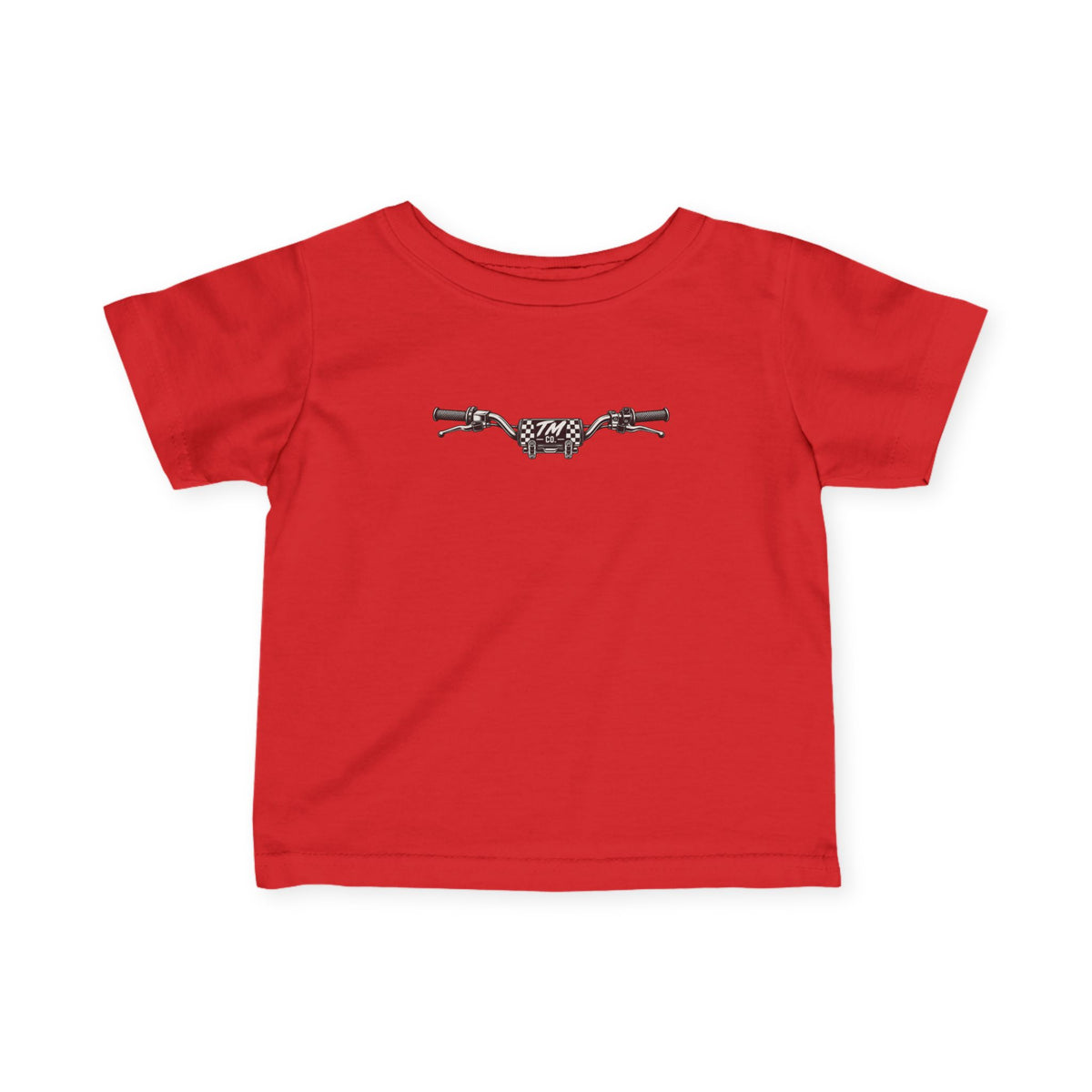 Motorcycle Handlebars Infant Tee | Minimal Bike Illustration