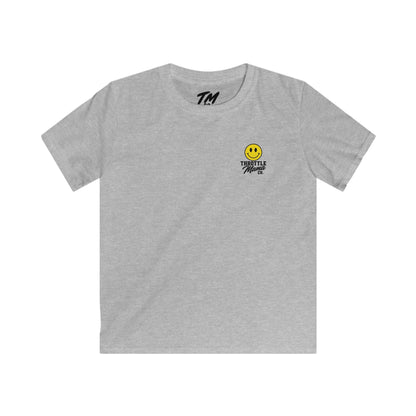 Throttle Kids Meltdown Tee | Youth Dirt Bike Shirt | Skull Smiley Moto Graphic Tee