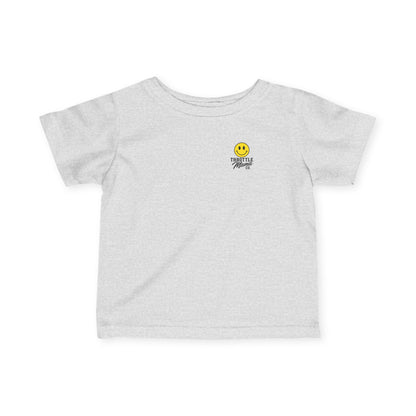 Throttle Minis Meltdown Tee | Infant Dirt Bike Shirt | Skull Smiley Moto Graphic Tee