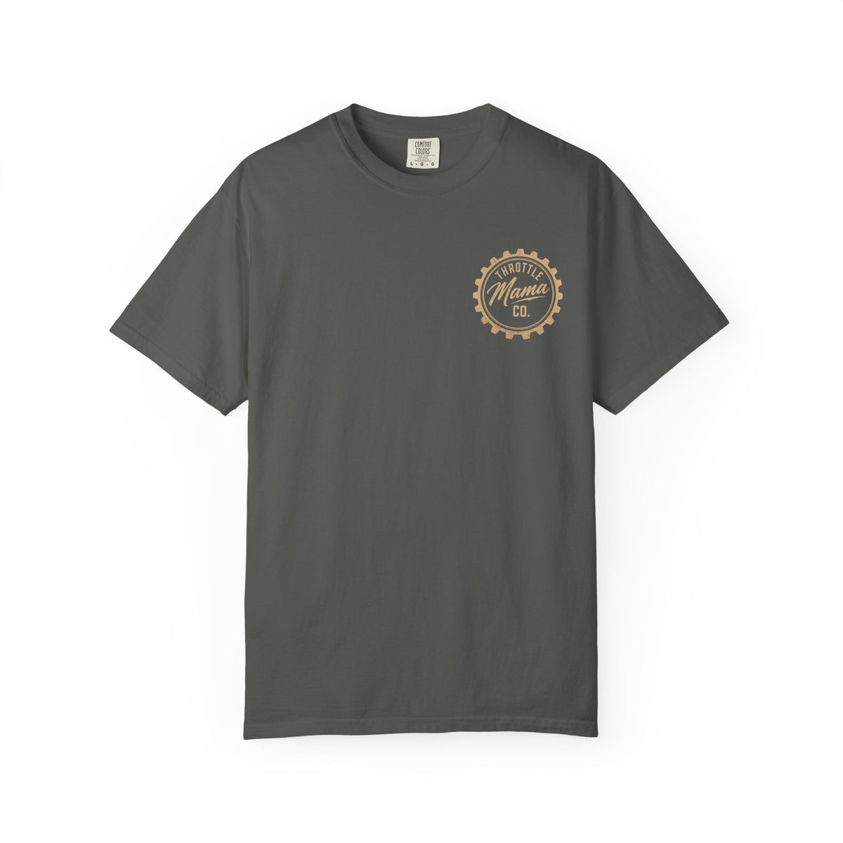 Throttle Mama & Daddy Sprocket Tee | Vintage Moto Graphic Shirt | Garment-Dyed Dirt Bike Tee