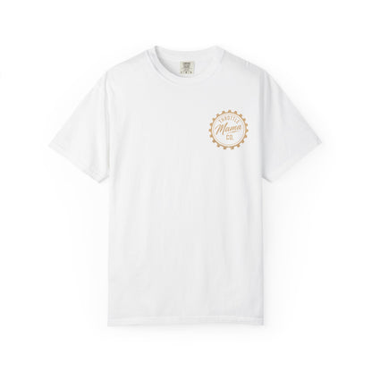 Throttle Mama & Daddy Sprocket Tee | Vintage Moto Graphic Shirt | Garment-Dyed Dirt Bike Tee