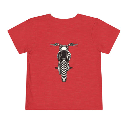 Front & Back Dirt Bike Tee | Throttle Tots Toddler Motocross Shirt | Toddler Moto Tee