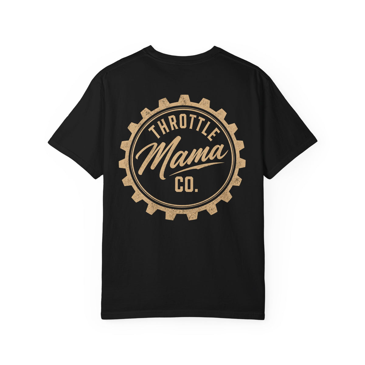 Throttle Mama & Daddy Sprocket Tee | Vintage Moto Graphic Shirt | Garment-Dyed Dirt Bike Tee