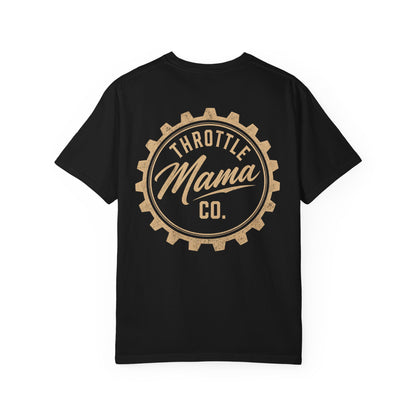 Throttle Mama & Daddy Sprocket Tee | Vintage Moto Graphic Shirt | Garment-Dyed Dirt Bike Tee