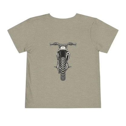 Front & Back Dirt Bike Tee | Throttle Tots Toddler Motocross Shirt | Toddler Moto Tee