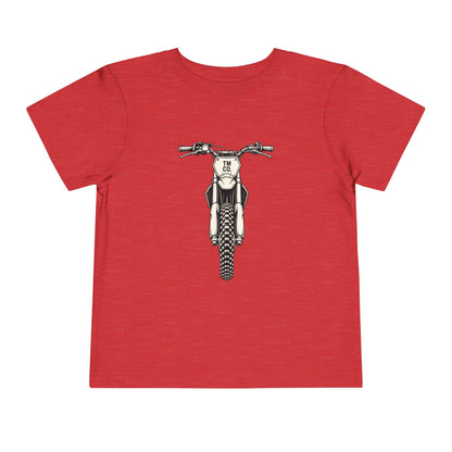 Front & Back Dirt Bike Tee | Throttle Tots Toddler Motocross Shirt | Toddler Moto Tee