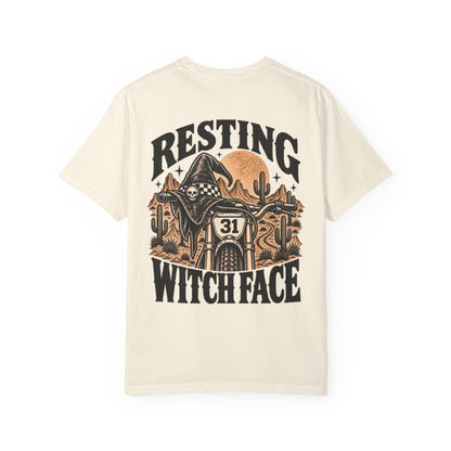 Resting Witch Face Tee | Throttle Mama | Women’s Vintage Halloween Moto Shirt