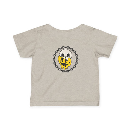 Throttle Minis Meltdown Tee | Infant Dirt Bike Shirt | Skull Smiley Moto Graphic Tee
