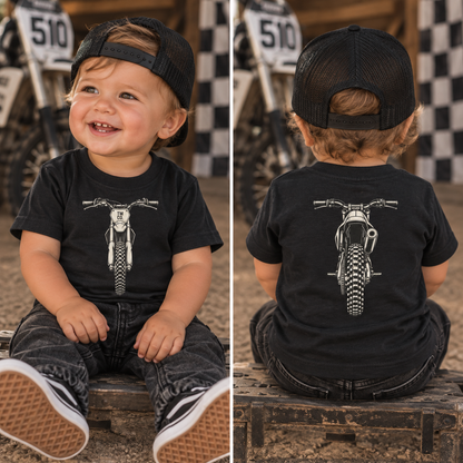 Front & Back Dirt Bike Tee | Throttle Minis Motocross Shirt | Infant Moto Tee