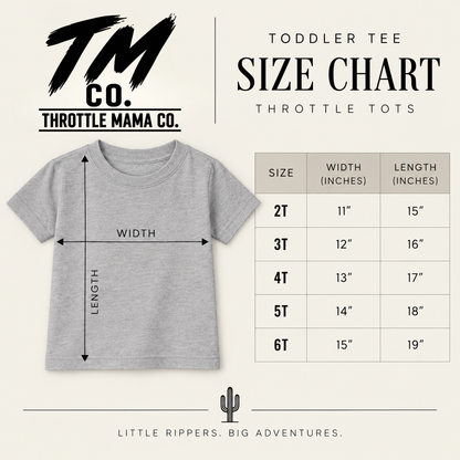 Throttle Tots Meltdown Tee | Toddler Dirt Bike Shirt | Skull Smiley Moto Graphic Tee
