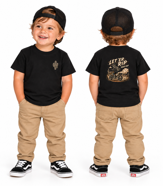 Let ’Er Rip, Tater Chip Tee | Throttle Tots Toddler Motocross Shirt | Toddler Moto Tee
