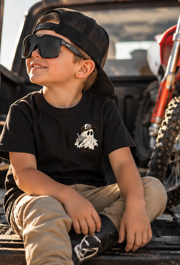 Trick or Throttle | Throttle Kids | Youth Halloween Dirt Bike Shirt