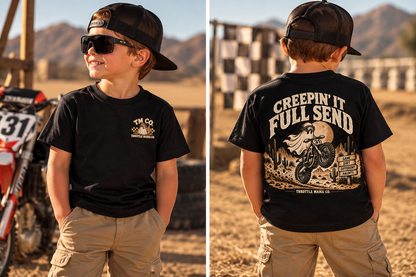 Creepin’ It Full Send Tee | Throttle Kids | Youth Halloween Dirt Bike Shirt