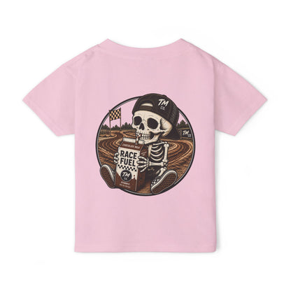 Race Fuel Skull Toddler Dirt Bike Shirt | Chocolate Milk Skull Moto Tee | Throttle Tots Motocross Shirt