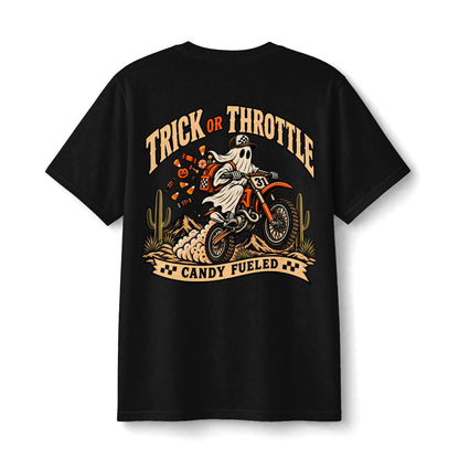 Trick or Throttle | Throttle Kids | Youth Halloween Dirt Bike Shirt