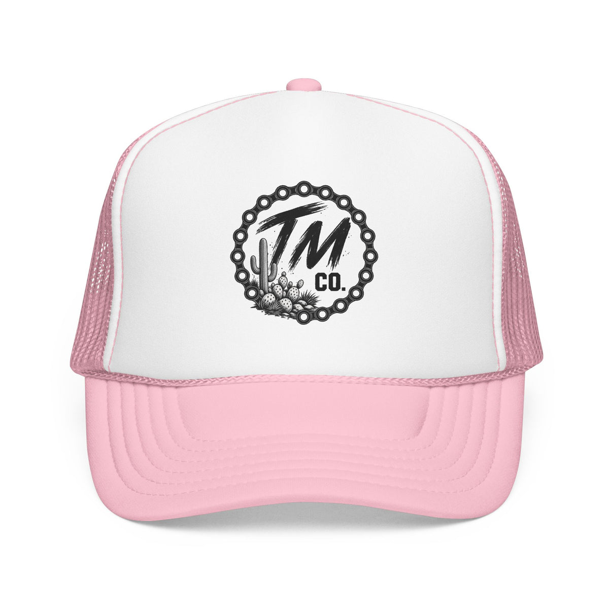 Throttle Mama Co. Desert Chain Trucker Hat | Black & White Moto Snapback