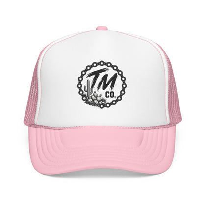 Throttle Mama Co. Desert Chain Trucker Hat | Black & White Moto Snapback