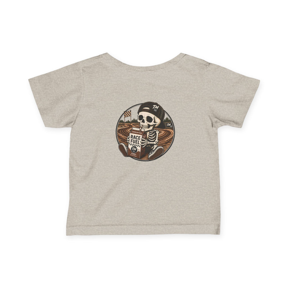 Race Fuel Skull Dirt Bike Shirt | Chocolate Milk Skull Moto Tee | Throttle Mini's Motocross Shirt