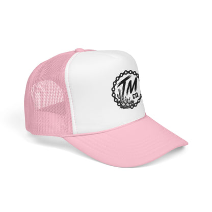 Throttle Mama Co. Desert Chain Trucker Hat | Black & White Moto Snapback