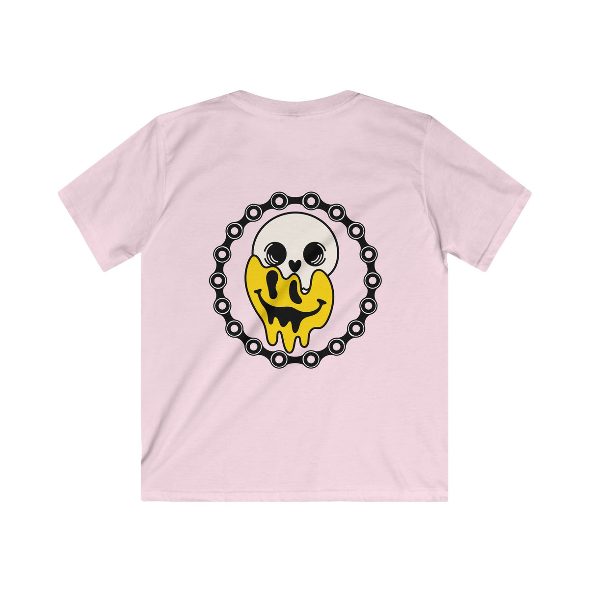 Throttle Kids Meltdown Tee | Youth Dirt Bike Shirt | Skull Smiley Moto Graphic Tee