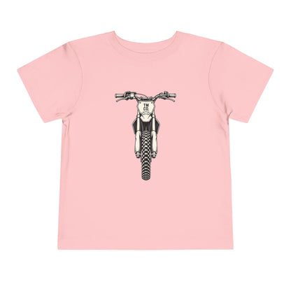 Front & Back Dirt Bike Tee | Throttle Tots Toddler Motocross Shirt | Toddler Moto Tee