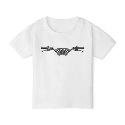 Throttle Tots Toddler Dirt Bike Shirt | Minimalist Moto Handlebars Tee | Motocross Kids Shirt
