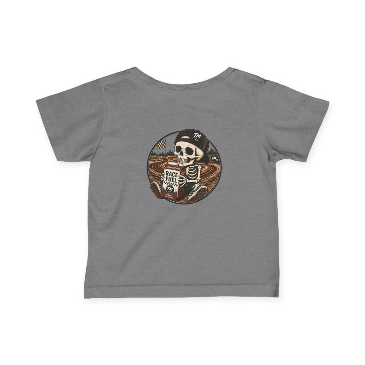 Race Fuel Skull Dirt Bike Shirt | Chocolate Milk Skull Moto Tee | Throttle Mini's Motocross Shirt