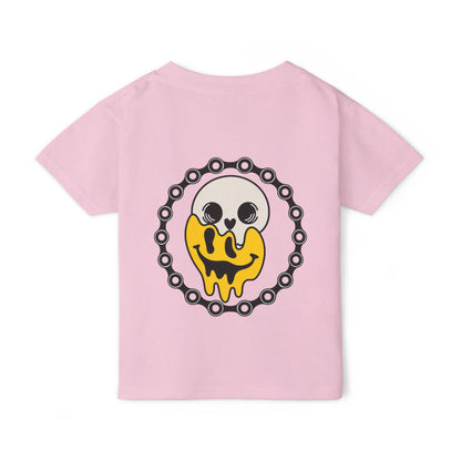 Throttle Tots Meltdown Tee | Toddler Dirt Bike Shirt | Skull Smiley Moto Graphic Tee