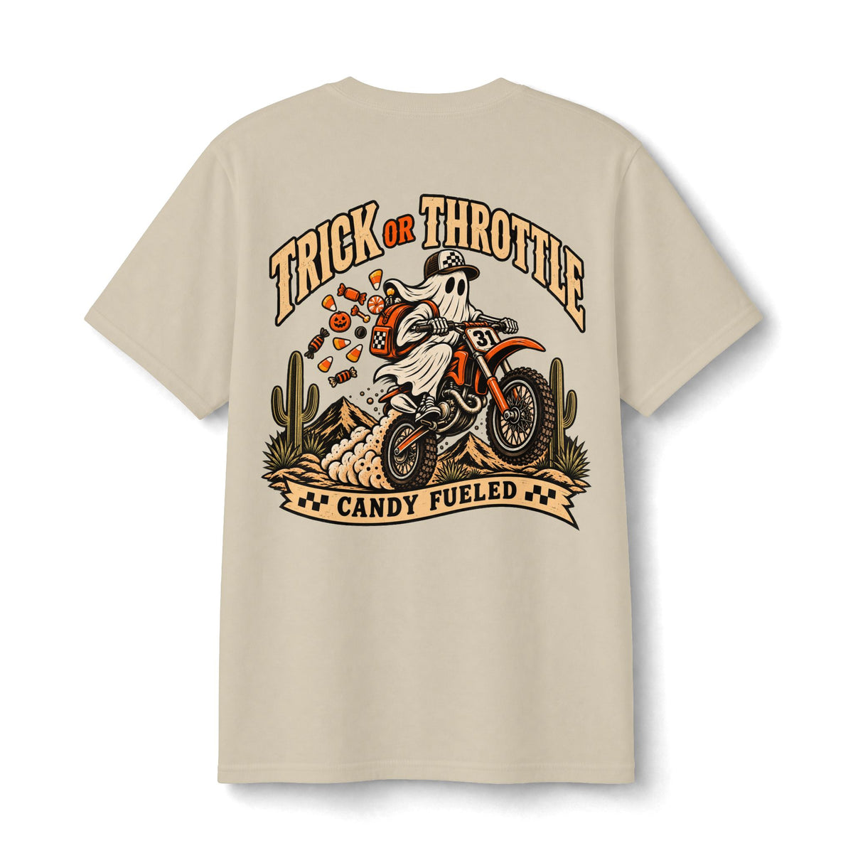 Trick or Throttle | Throttle Kids | Youth Halloween Dirt Bike Shirt