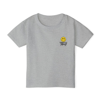 Throttle Tots Meltdown Tee | Toddler Dirt Bike Shirt | Skull Smiley Moto Graphic Tee