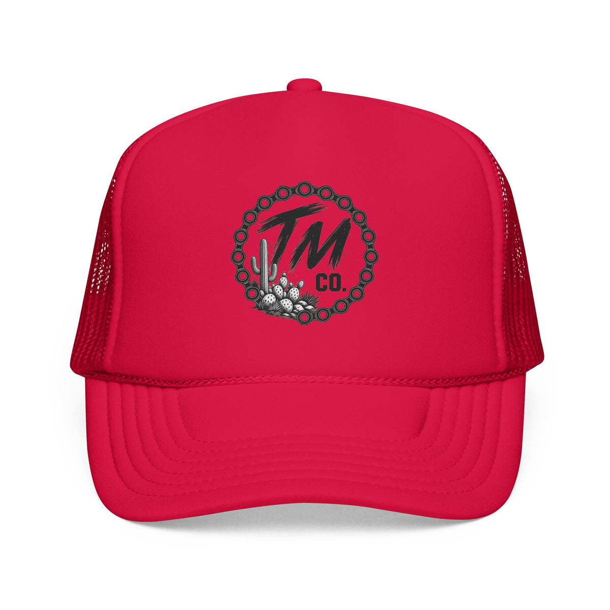 Throttle Mama Co. Desert Chain Trucker Hat | Black & White Moto Snapback