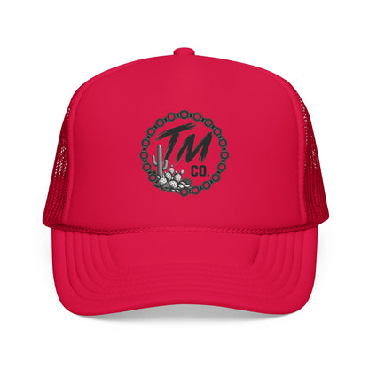 Throttle Mama Co. Desert Chain Trucker Hat | Black & White Moto Snapback