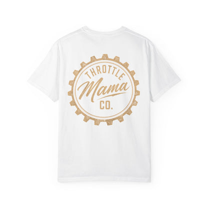 Throttle Mama & Daddy Sprocket Tee | Vintage Moto Graphic Shirt | Garment-Dyed Dirt Bike Tee