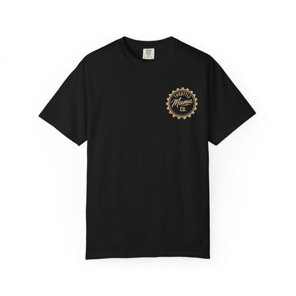 Throttle Mama & Daddy Sprocket Tee | Vintage Moto Graphic Shirt | Garment-Dyed Dirt Bike Tee
