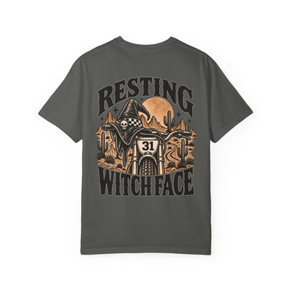 Resting Witch Face Tee | Throttle Mama | Women’s Vintage Halloween Moto Shirt
